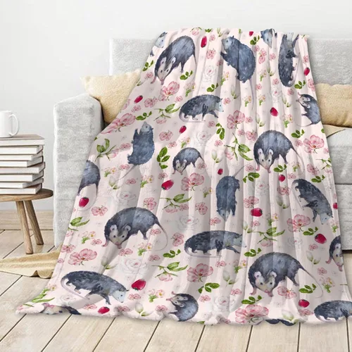 Vista 11 de Manta de zarigüeya personalizada Regalo ultrasuave de «Just A Girl Who Loves Opossums» para niñas, decoración divertida para el hogar de animales