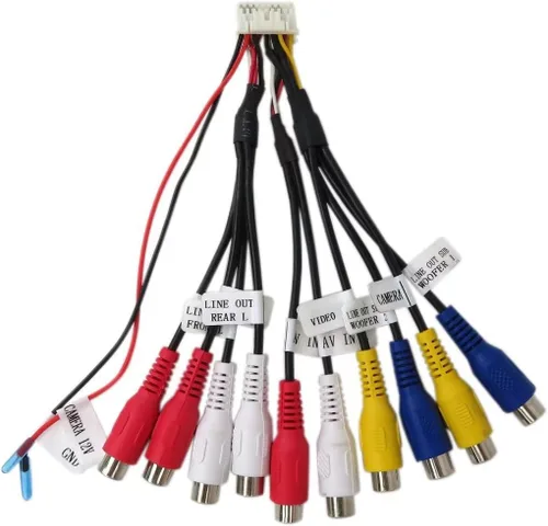 Vista 5 de XDCPA10BT dual para pre-amplificador/salida de entrada AV de vídeo y cable de la cámara 18 Pin conector transmisión rápida