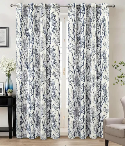 Vista 24 de DriftAway Cortinas opacas con diseño de ramas de árbol, doble capa, 84 pulgadas de largo, para dormitorio, estampado clásico, aislamiento térmico