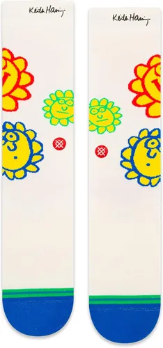 Vista 2 de Stance Happy Fields - Calcetines tripulados, color blanco roto