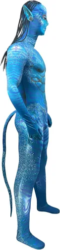 Vista 3 de Jake Sully - Disfraz de cosplay de Halloween estilo 3D para hombres adultos