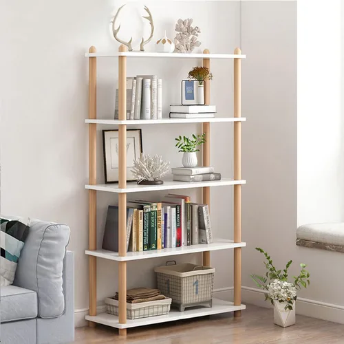 Vista 12 de IOTXY 3-Tier Wooden Shelf Bookcase, Freestanding Open Bookshelf, Oak