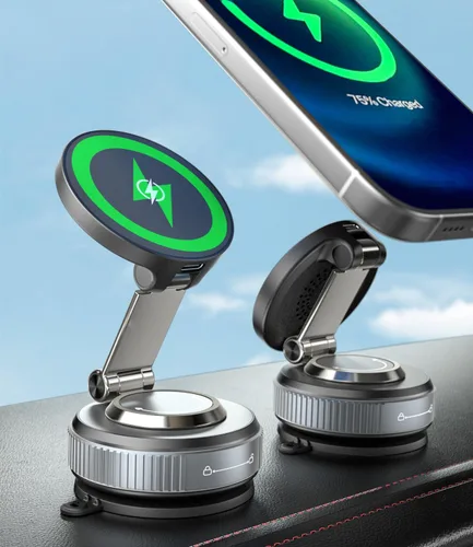 Vista 8 de Soporte magnético para teléfono al vacío, soporte magnético ajustable de 360°, soporte de teléfono Magsafe con ventosa mejorada 2025 para tu