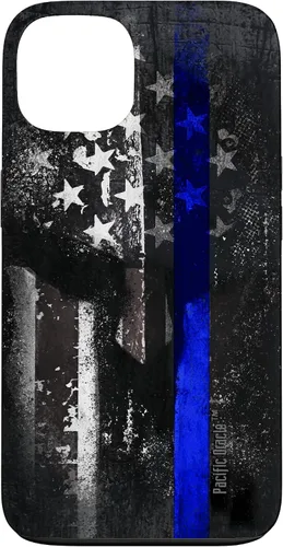 Vista 7 de Trump Police USA Flag Skull Thin Blue Line Support Case for iPhone 17