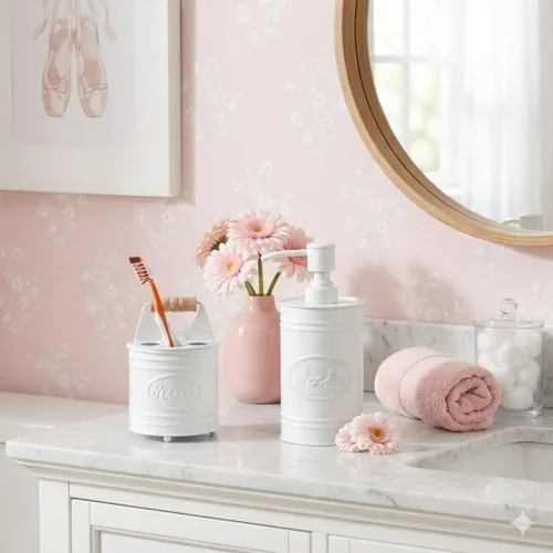 Vista 2 de Autumn Alley Dispensador de jabón galvanizado para cocina, dispensador de jabón líquido para baño, dispensador para lavado de manos, desinfectante