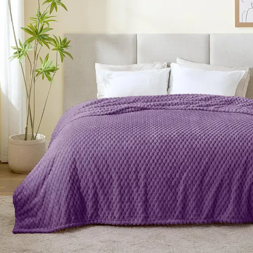 Vista 153 de BEDELITE Manta de forro polar para sofá y cama, manta decorativa de jacquard 3D de almendra, súper suave y acogedora, manta mullida cálida adecuada