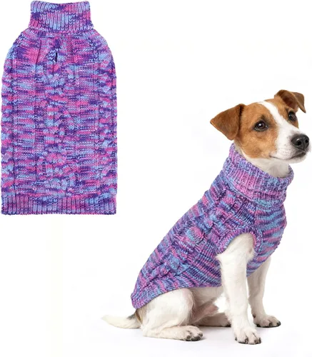 Vista 36 de BEAUTYZOO Suéteres de perro para perros pequeños, ropa de punto con agujero Pompones beige