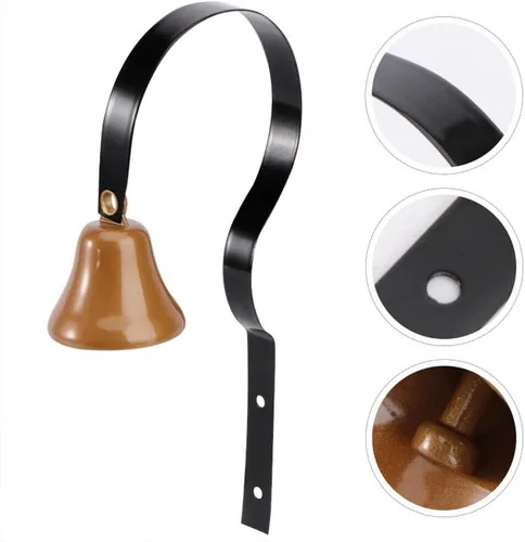 Vista 6 de Shop Keepers Bell, timbre de metal antiguo montado en la pared, timbre de metal para entrenamiento de perros, decoración del hogar, 1.6 pulgadas