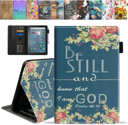 Vista 25 de Funda para tableta Amazon Fire Max 11 (11 pulgadas, 13ª generación, versión 2023) con ranura para tarjetas y apagado y encendido automático, funda
