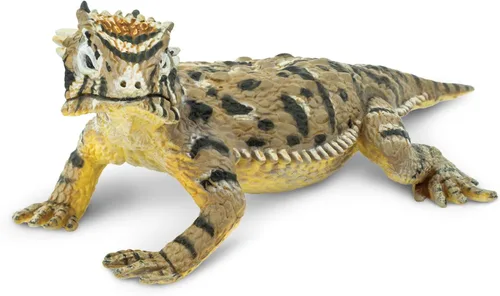 Vista 3 de Safari Ltd. Figura de lagarto con cuernos, figura realista de 5.25 pulgadas, juguete educativo para niños, niñas y niños a partir de 3 años