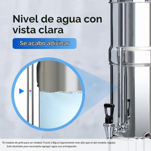 Vista 3 de Waterdrop BS10 - Espiga de cristal con vista clara, nivel de agua