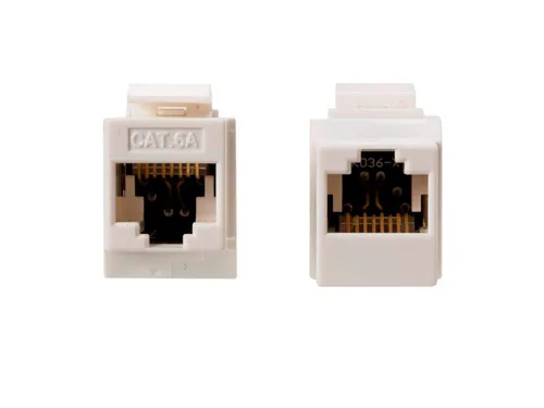 Vista 2 de Monoprice Acoplador en línea Keystone Cat6A UTP RJ45-RJ45