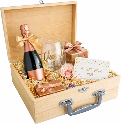 Vista 9 de Oojami Paquete de 2 cajas de almacenamiento de madera sin terminar con asa Ideal para almacenamiento Decora y personaliza