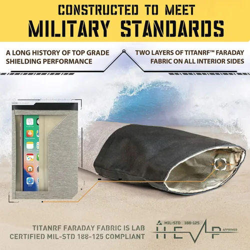 Vista 5 de Mission Darkness Dry Shield Faraday - Funda seca delgada impermeable para teléfonos celulares + forro de blindaje RF, bloqueo de señal, antirastreo