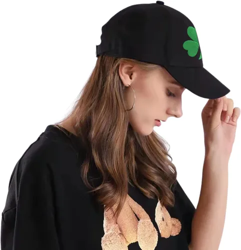 Vista 7 de Gorra de béisbol del día de San Patricio, gorra de béisbol de trébol irlandés, sombreros de trébol de la suerte, accesorios de decoración de San