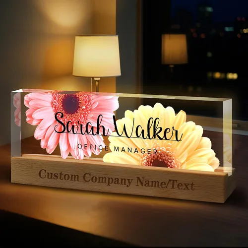 Vista 18 de Regalos personalizados para el día del jefe para hombres y mujeres, placa de nombre personalizada para escritorio, regalos personalizados