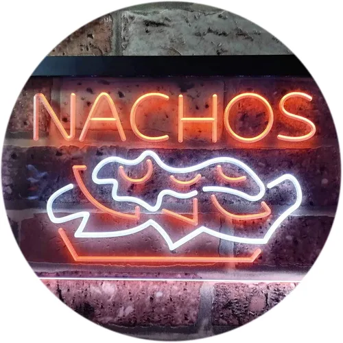 Vista 12 de ADVPRO Nachos Café - Letrero de neón LED de doble color, azul y rojo, 16 x 12 pulgadas, st6s43-i0314-Br