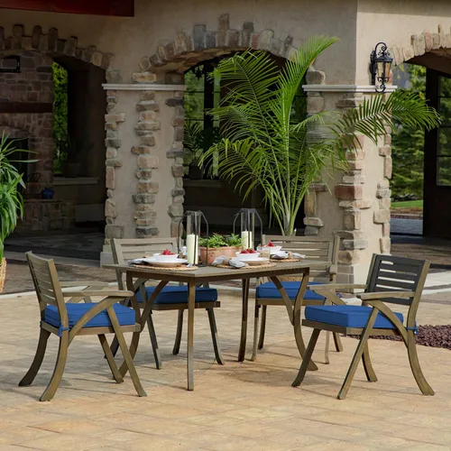 Vista 6 de Arden Selections ProFoam Performance - Cojín para asiento de exterior, 19 x 20, color azul lapislázuli