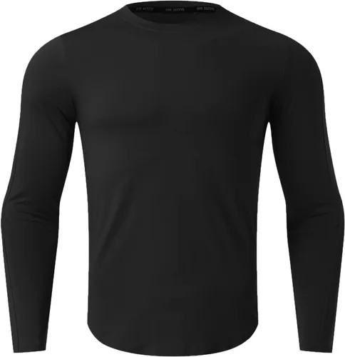 Vista 67 de Camisas de compresión atléticas de manga larga para hombre, capa base, camisa de entrenamiento atlético, camisas de compresión, camisetas deportivas