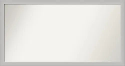 Vista 99 de Amanti Art Silver Bathroom Mirror for Over Sink, 26x45 Custom Made Marred Pewter Rectangle Vanity Mirror, Oversize Casual Wood Frame, Hangs Estaño
