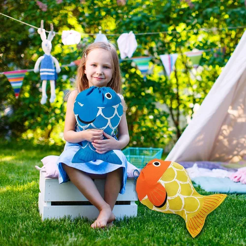 Vista 5 de Weewooday Little Fisherman - Mochila con cordón para fiesta de pesca, suministros de fiesta para niños y niñas, bolsa de regalo para acampar
