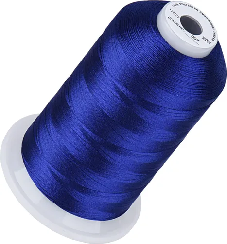Vista 18 de Simthread 5500 yardas de hilo de bordar, 5000M de alto rendimiento 40WT 100% hilo de poliéster – 170+ colores vívidos, clasificado de alta velocidad