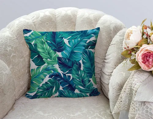 Vista 3 de TSSOHU Funda de almohada de granja de 18 x 18 pulgadas, funda de almohada tropical, hojas de palma tropical, Hawaii, selva, fundas de almohada Tss11