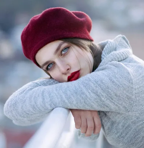 Vista 66 de Boina de lana francesa para mujer, gorra de invierno clásica de color sólido