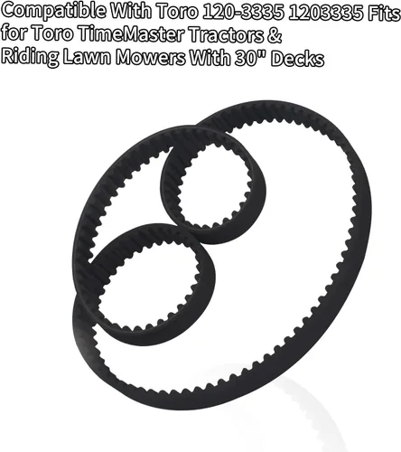 Vista 7 de 120-3335 Cinturón para cortacésped/correa síncrono compatible con Toro 120-3335 E-xmark 120-3335 1203335 Compatible con Toro Time Master