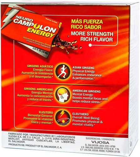 Vista 2 de Laboratorios Campolon Energy B Vitaminas - Promueve la energía física y la energía mental más saludables - 12 bolsas