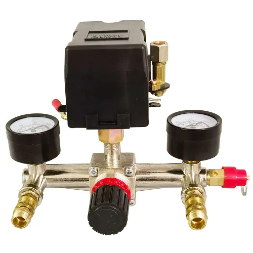 Vista 7 de Presión del interruptor de presión del compresor de aire con reguladores de control de válvula, calibre 90-120PSI Interruptor horizontal
