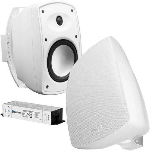 Vista 11 de OSD Audio 5.25" Parlante Inalámbrico Bluetooth para Patio al Aire Libre Architectural Stereo Par Negro BTP525 Alcance Largo