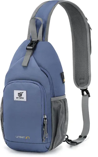 Vista 16 de SKYSPER - Mochila cruzada con bloqueo RFID, mochila de bandolera, mochila para el hombro y el pecho, mochila de viaje y senderismo, para mujeres