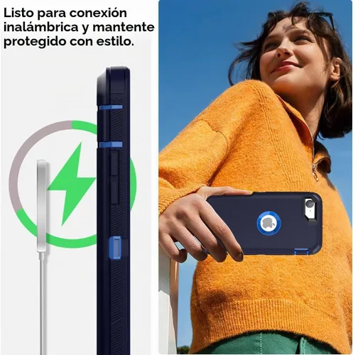 Vista 8 de AICase Funda para iPhone SE Case de 3ª y 2ª Generación, para iPhone SE 2022/2020 Protector de Pantalla Integrado Resistente Protección Antigolpes