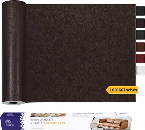 Vista 25 de Kit de cinta para reparación de cuero, parche autoadhesivo para muebles, sofá, asientos de automóvil, silla de oficina, kit de reparación de vinilo
