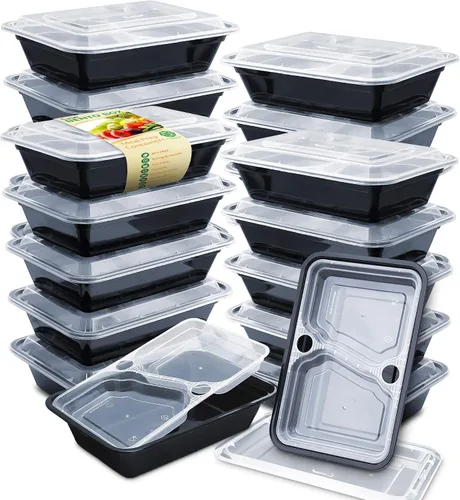 Vista 10 de Recipientes para comida preparada Enther 12 Pack 1 compartimento con tapa única, contenedores de almacenamiento de alimentos Bento, libres de BPA