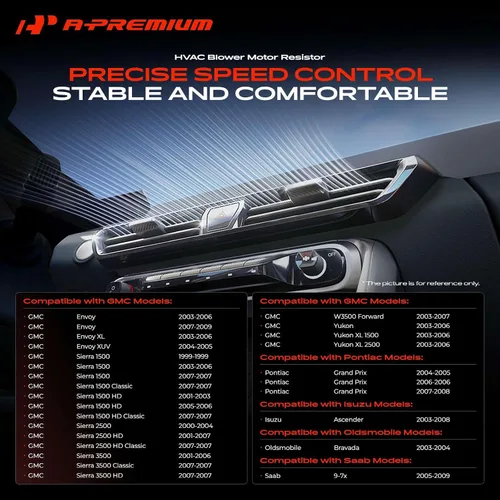Vista 3 de A-Premium [Solo 3 pines] Módulo de control de resistencia del motor del ventilador de CA compatible con Chevrolet Silverado Avalanche Suburban Tahoe