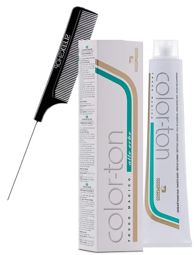 Vista 6 de Tocco Magico Color-Ton Alle Erbe - Tinte permanente para el cabello en crema (con elegante peine de cola de rata) color en crema
