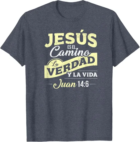 Vista 93 de Camisas de la Biblia de Jesus para los Cristianos Camiseta Española Negro