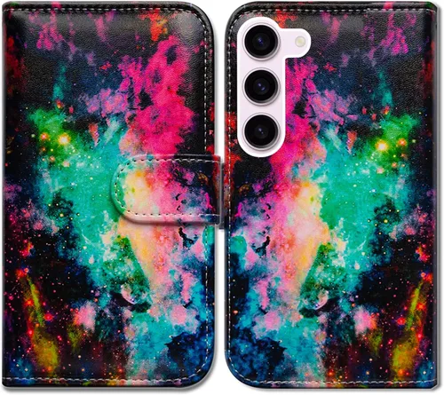 Vista 17 de Bcov Funda para Galaxy S23 Fe, funda de piel con tapa y función atril para Samsung Galaxy S23 FE