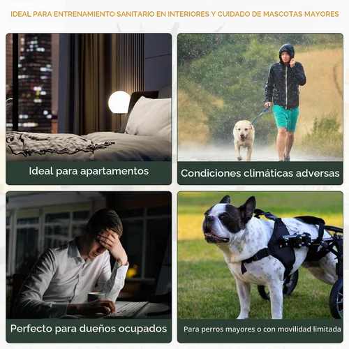 Vista 3 de Soporte para orina de perro con pared alta, bandeja grande de entrenamiento para cachorros con rejilla de malla y protector contra salpicaduras