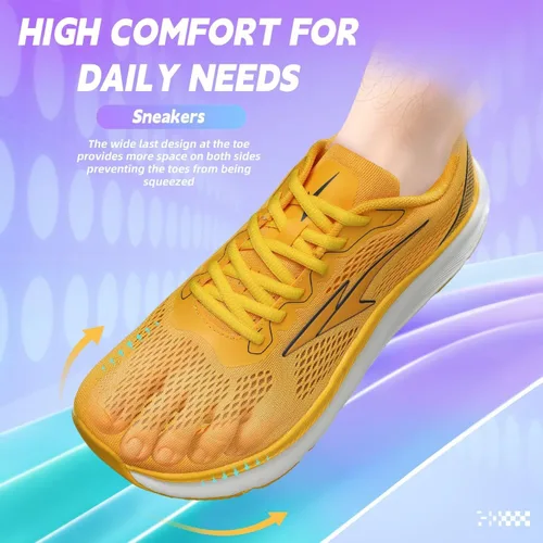 Vista 3 de Zapatos anchos para caminar para hombre, suela suave, antideslizante, cómodos, transpirables, atléticos, gimnasio, entrenamiento, deportes