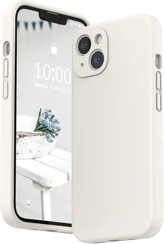 Vista 32 de SURPHY Funda compatible con iPhone 13 con protector de pantalla, (protección de cámara y forro de microfibra suave), funda de teléfono de silicona