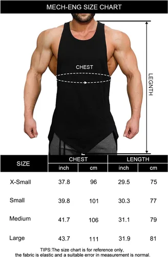 Vista 5 de MECH-ENG Camisetas sin mangas para hombre (paquete de 2) camisetas sin mangas para culturismo, camisetas atléticas de entrenamiento