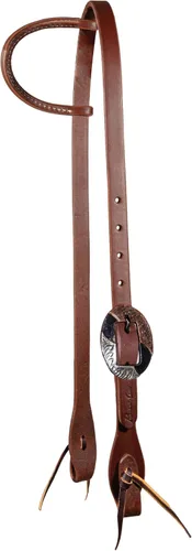 Vista 2 de Professional's Choice Ranch - Cabezales de oreja única de ¾ pulgadas Ajuste de hebilla única Aceite pesado con controles de corbata