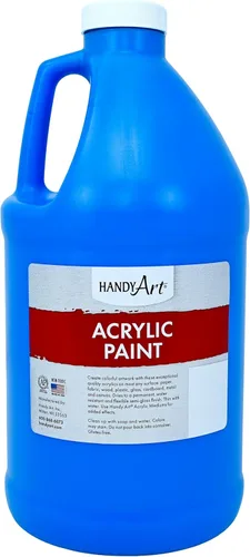 Vista 32 de Handy Art Pintura acrílica, juego de 12 colores, botellas de 16 onzas, acrílico líquido para estudiantes semibrillante, consistencia de flujo