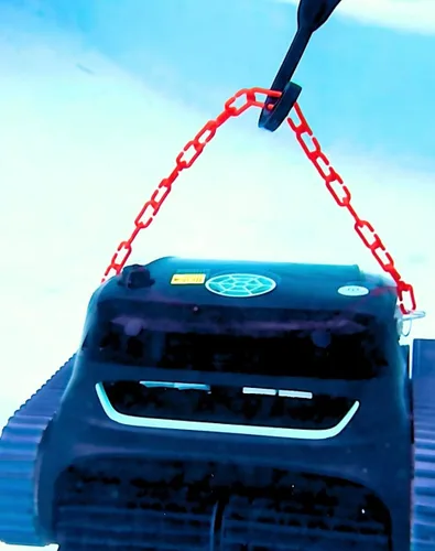 Vista 9 de Gancho de correa azul para limpiador robótico de piscinas, robot retidor de pared y línea de flotación, piscinas enterradas, inalámbrica, funciona
