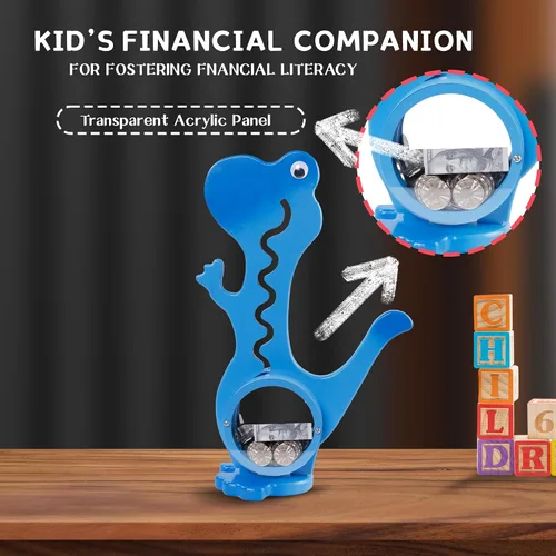 Vista 4 de Hucha de dinosaurio Boalord para niñas y niños con animales grandes, caja de ahorro de dinero personalizada para niños y adultos, el mejor regalo