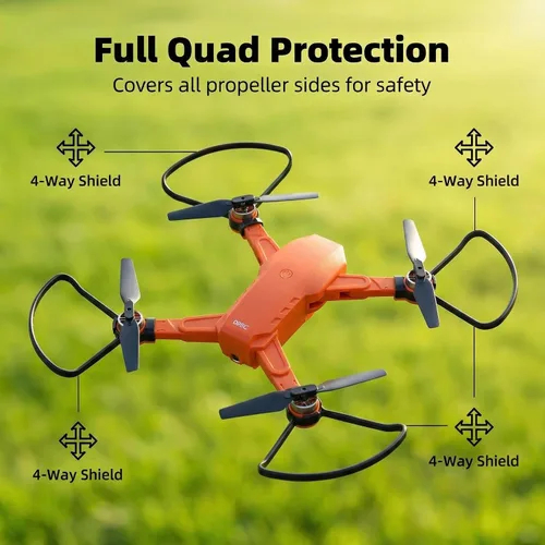 Vista 4 de 1 juego de protectores de hélice, kit de protección de hoja de marco de protección de hélice de dron, adecuado para HS100, E58, E88, G6, Q6, L900