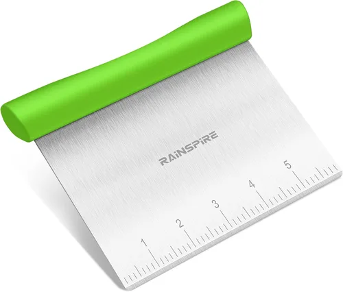 Vista 13 de Raspador de banco de acero inoxidable multiusos para batidora de masa y cortador de pastelería